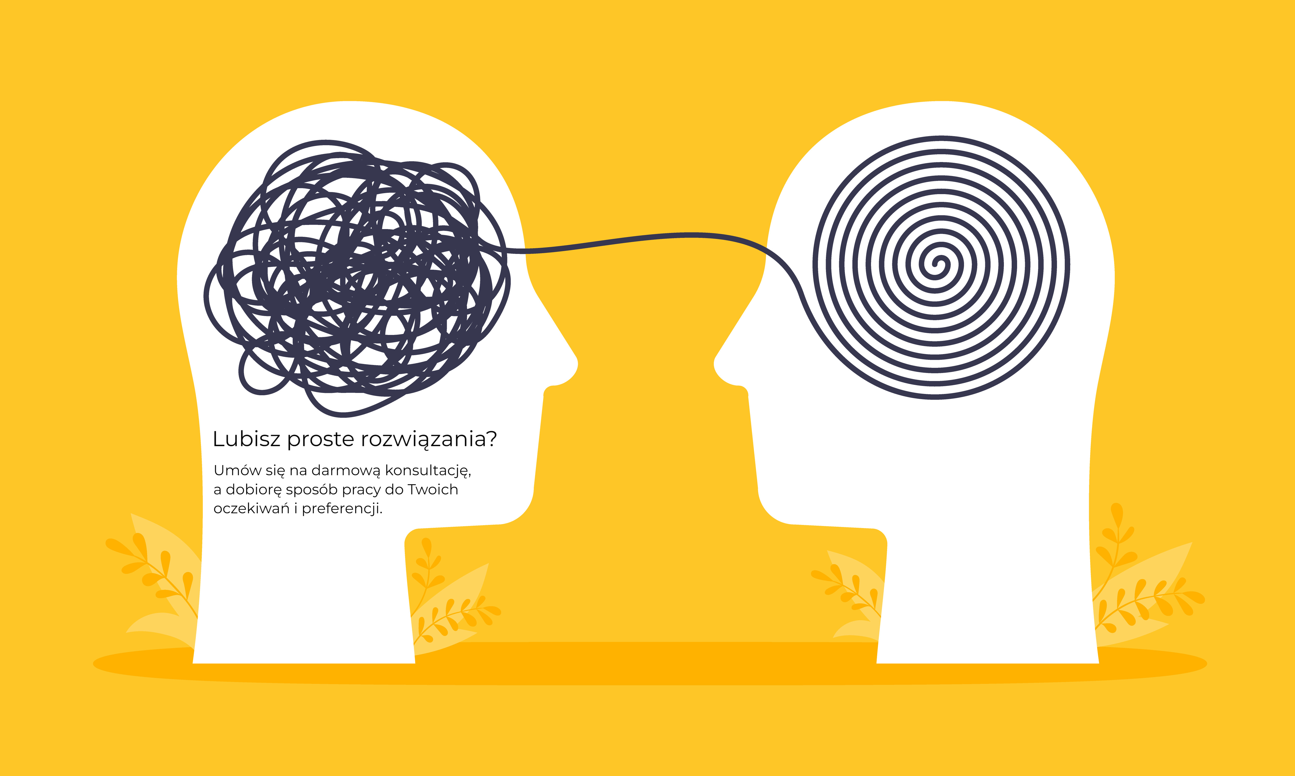 Graficzne przedstawienie spokoju jaki można uzyskać dzięki procesowi rozwojowemu lub narzędziom coaching'owym.
